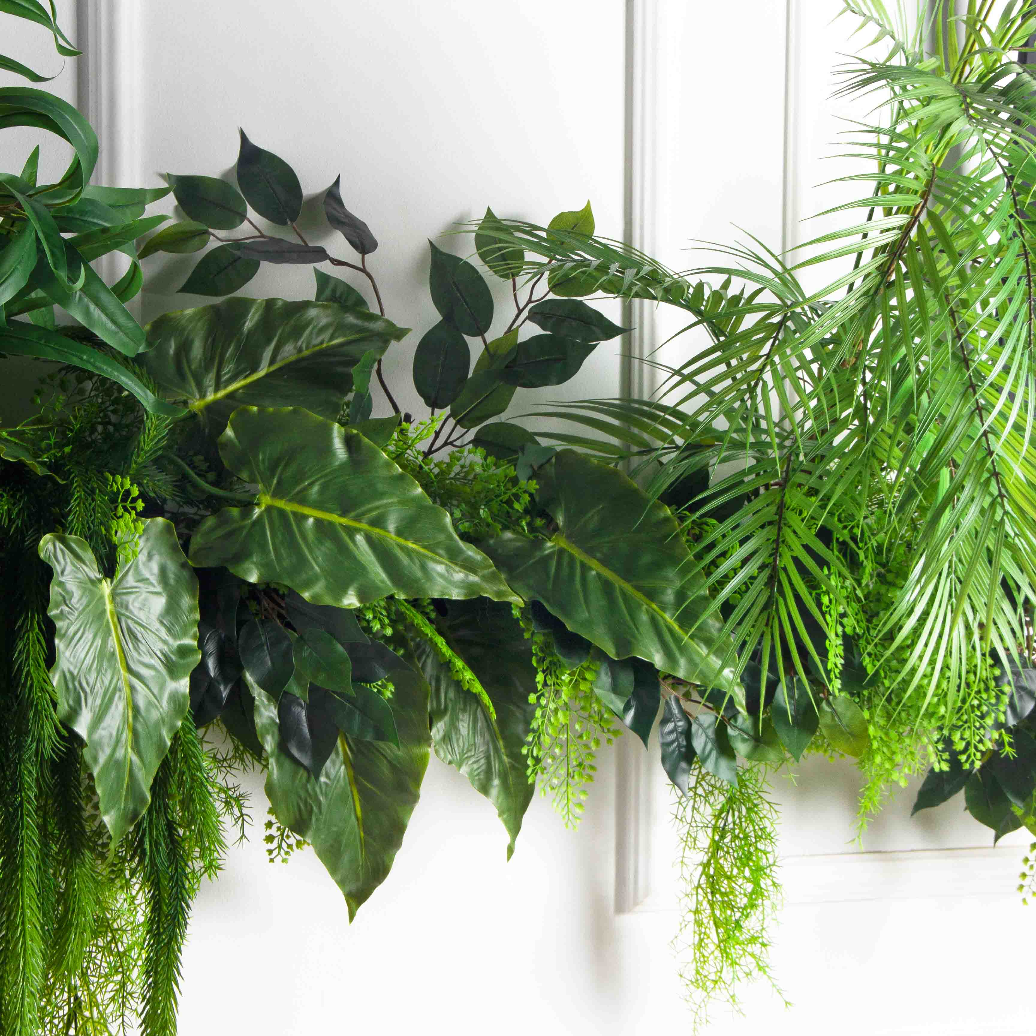 ФК24(F) Фитокартина искусственная Тропический микс в деревянной раме 120хh70см_6