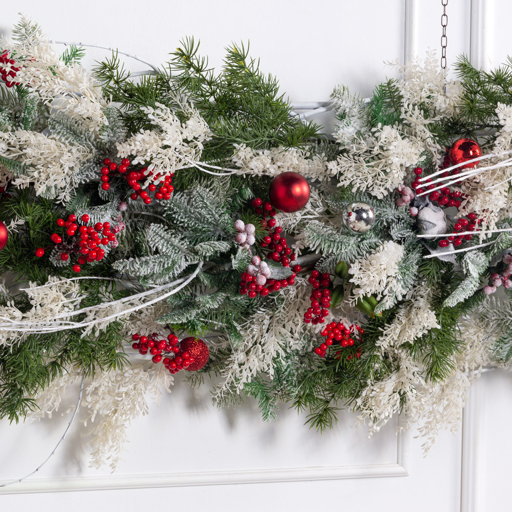 Л153(з)(F) Лиана искусственная НГ хвойная с ягодами L180см_1