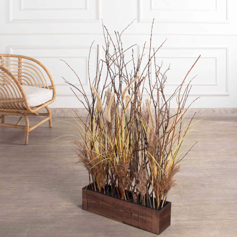 К542(Пр)(F) Композиция искусственная Осока с камышом на основании_1