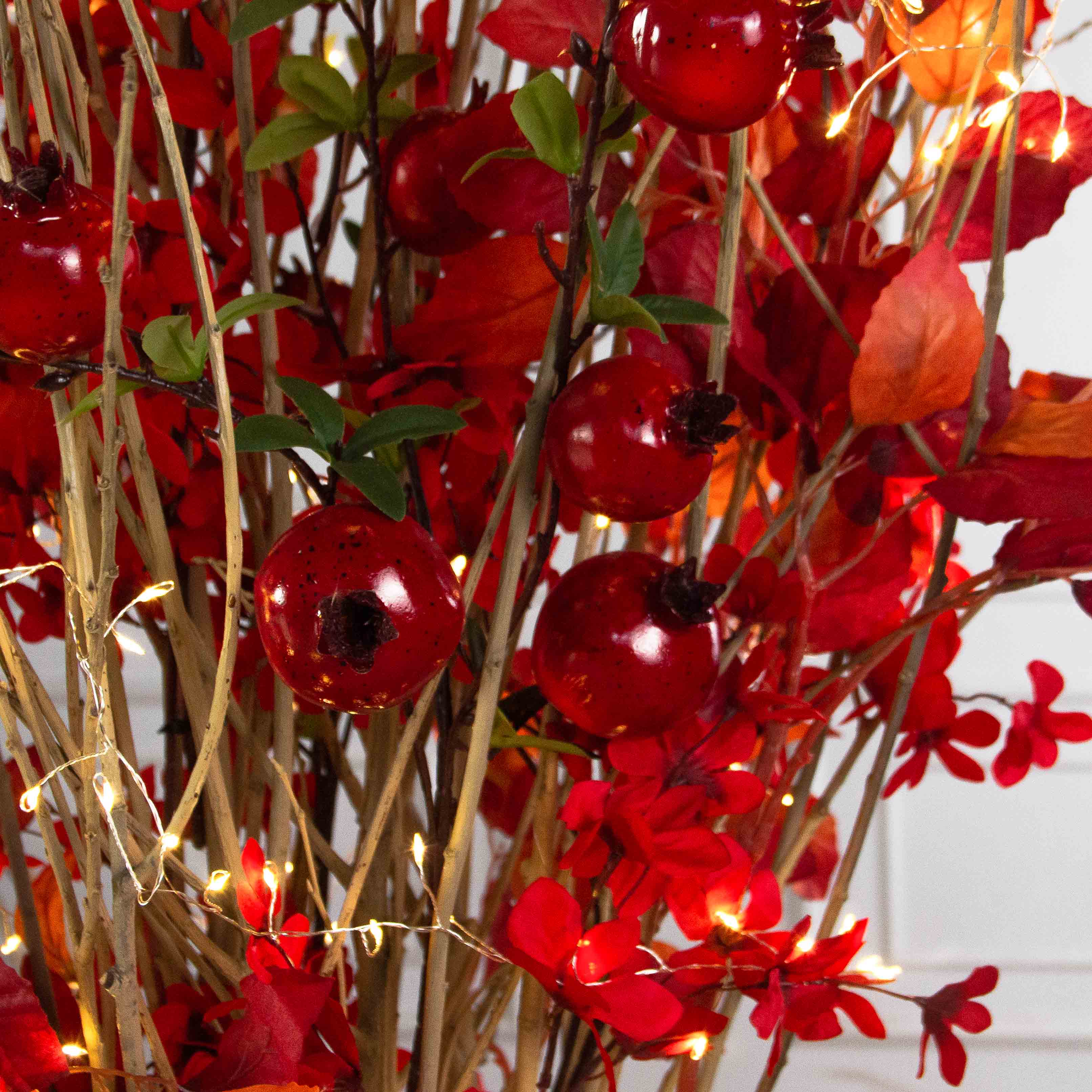 К551/СВ03(Пр)(F) Композиция искусственная на основании с гирляндой Роса, багряная_6