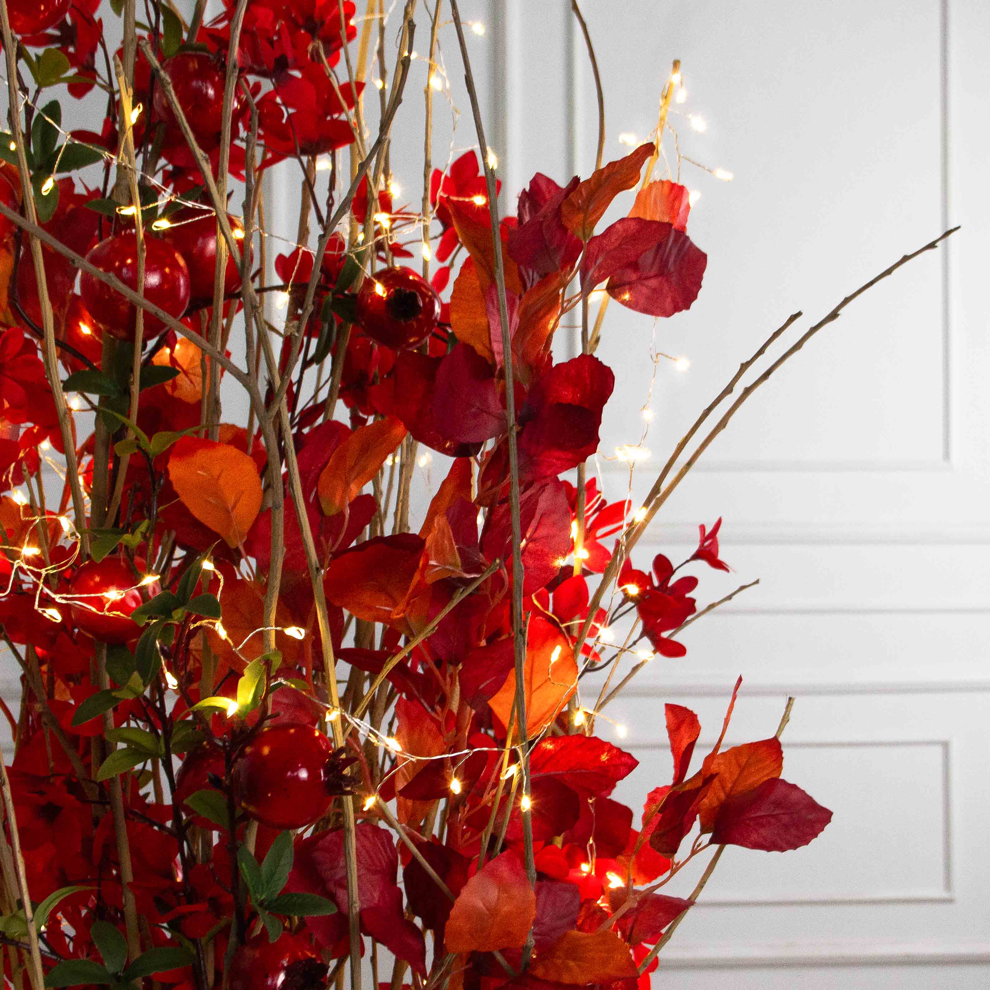 К551/СВ03(Пр)(F) Композиция искусственная на основании с гирляндой Роса, багряная_4