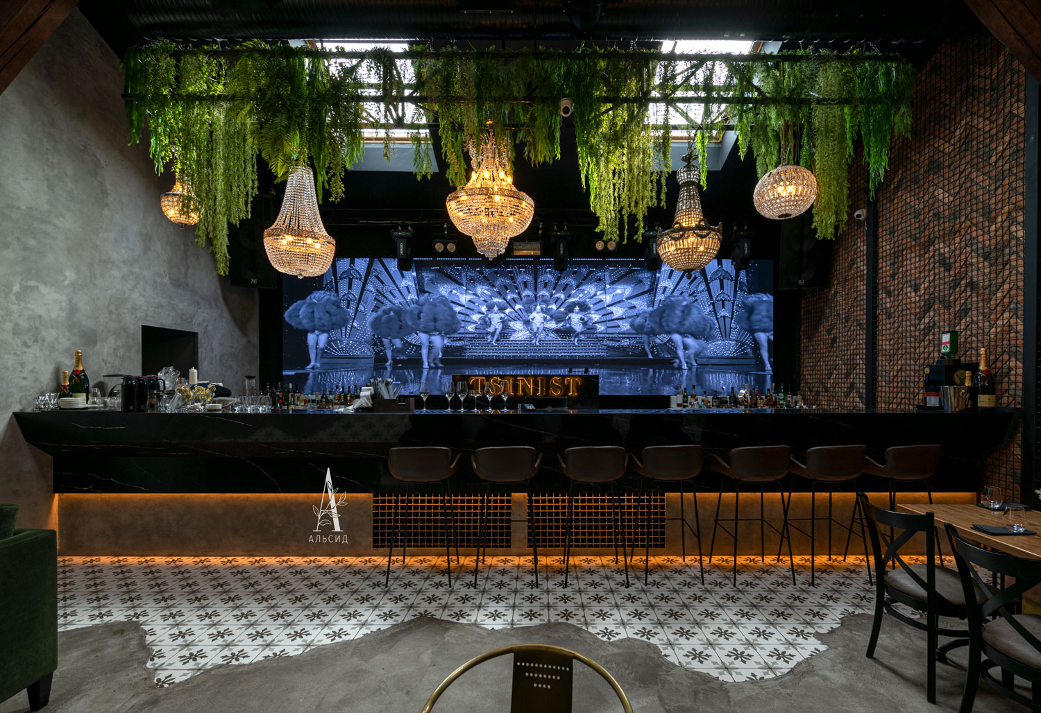 Л32 Лиана искусственная с ампельным аспарагусом L100см, свес 270см_7