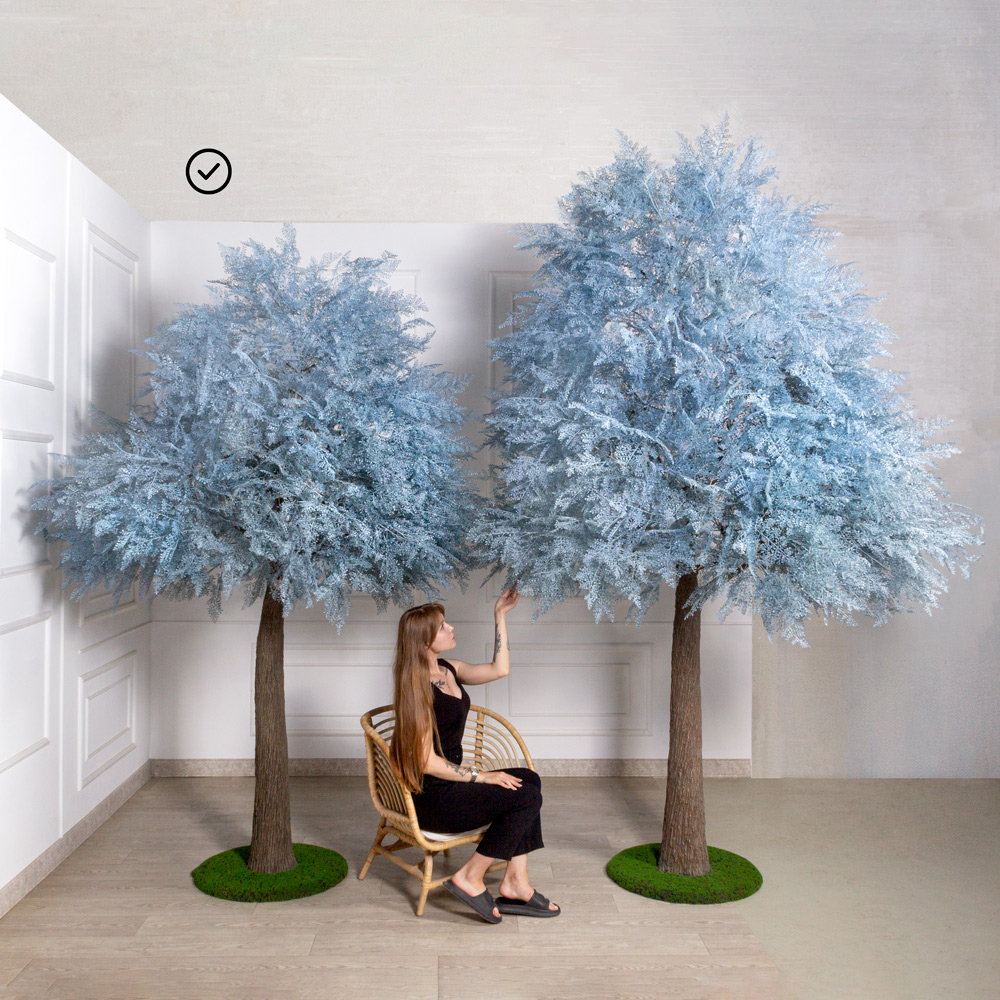 300МЕТ/разб/ПС/535-2(F) Дерево искусственное интерьерное  h300см,голубое_1