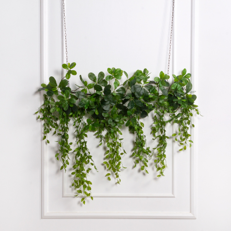 Л03(F) Лиана Шеффлера искусственная с традесканцией L100см (латекс)