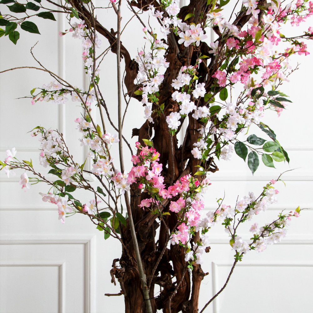 330/ОС/491/34/5170(Пр)(F) Яблоня искусственная пристенная h330см, бело-розовая_5