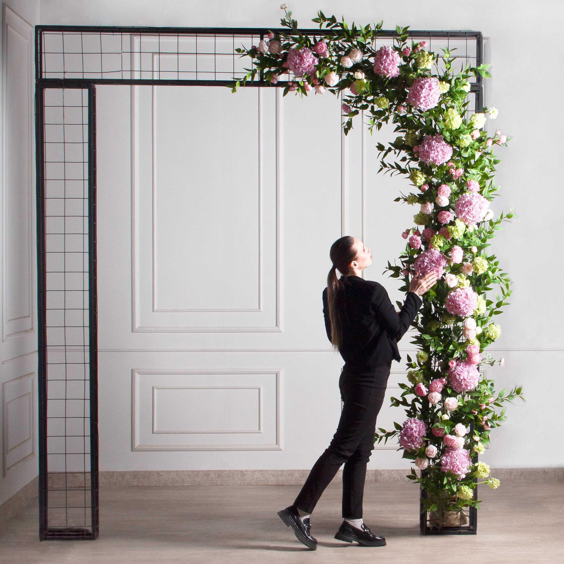 ДЛ166(F) Декор входной группы цветочный h260см (шир 40-60см)_2