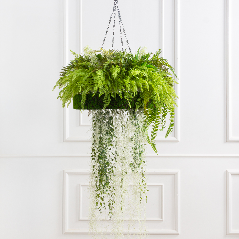 КЗ/27(Пр)(F) Композиция с ампельными растениями на декорированной основе d58см_5