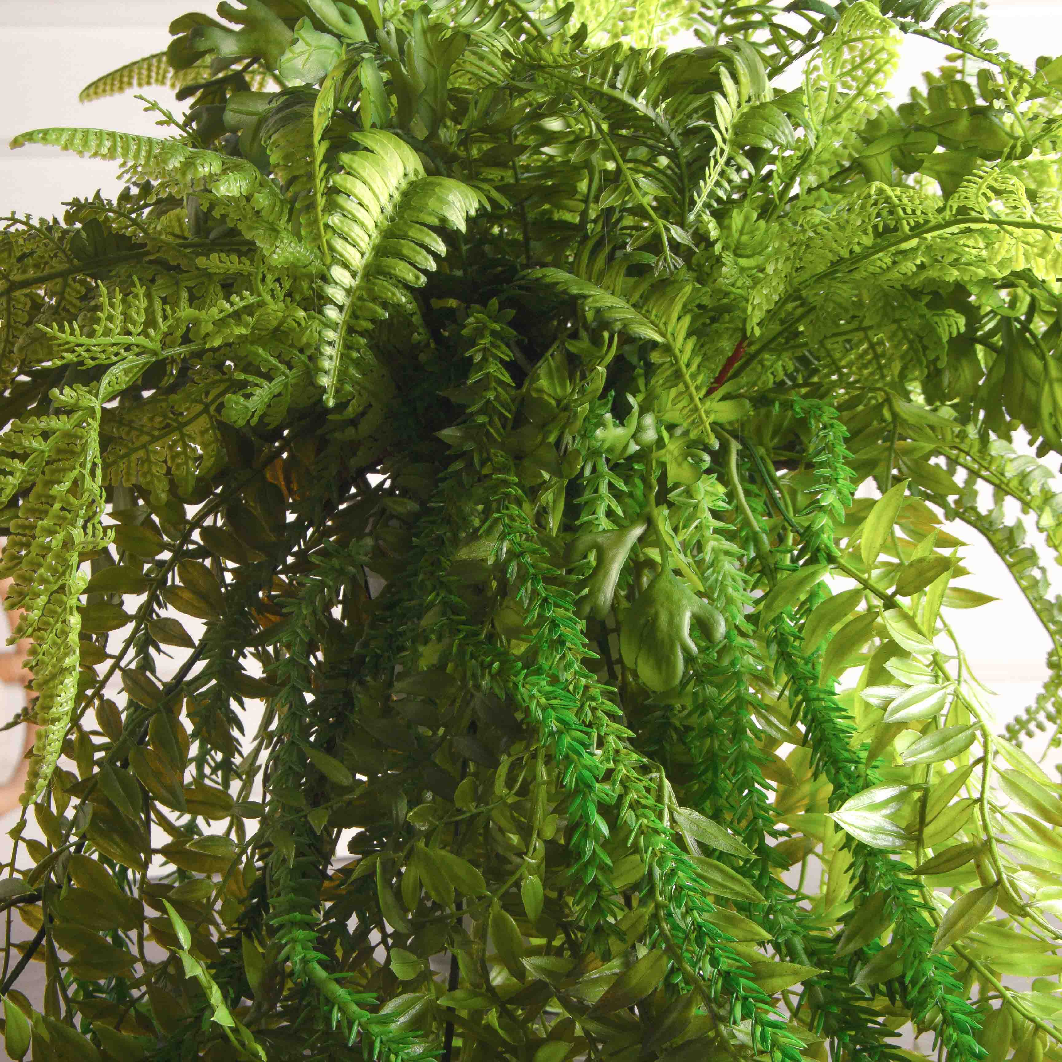 КЗ/02(F) Композиция искусственная Папоротники h32см в кашпо (силикон)_8