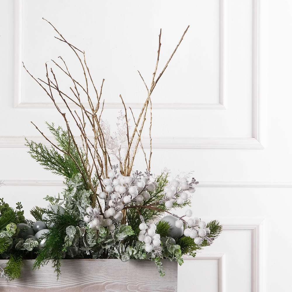 К558(Пр)(F) Композиция искусственная НГ с белыми ягодами на основании_5