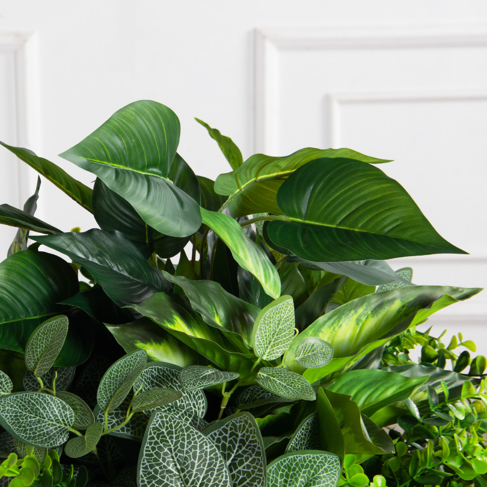 К503-1(з)(F) Композиция искусственная с калатеей h 40 d 60 в тех.кашпо d 32_5