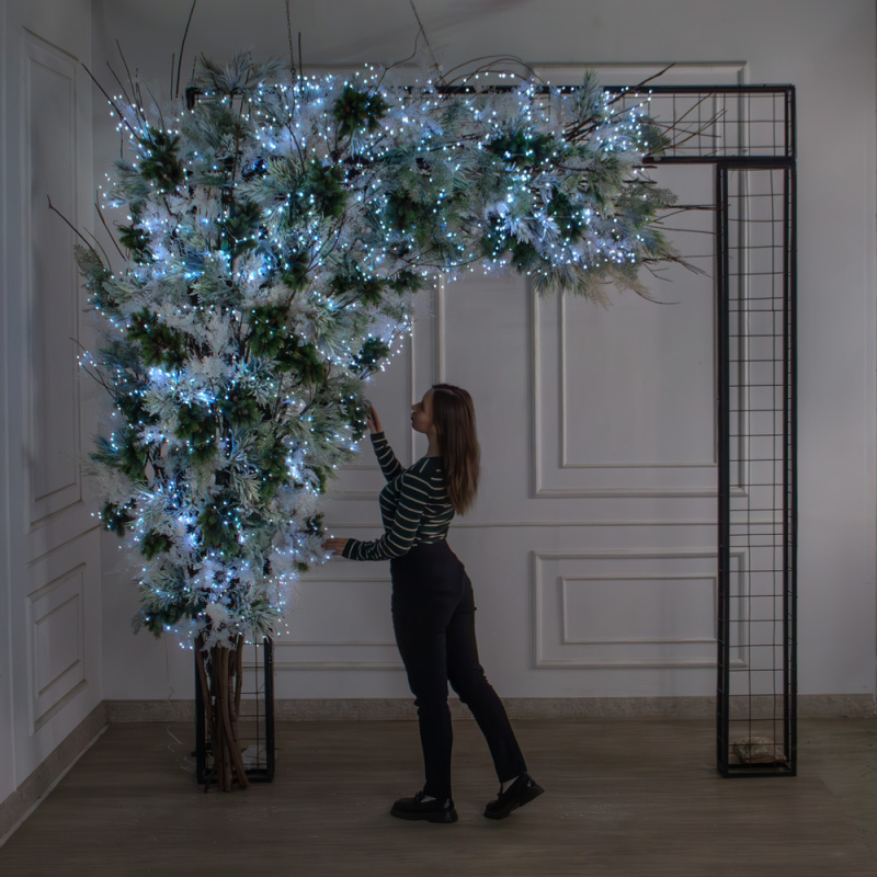 ДЛ181/СВ03х(Пр)(Fix)(F)Декор вход.группы h300см н/прутьях, прист.с гирляндой 