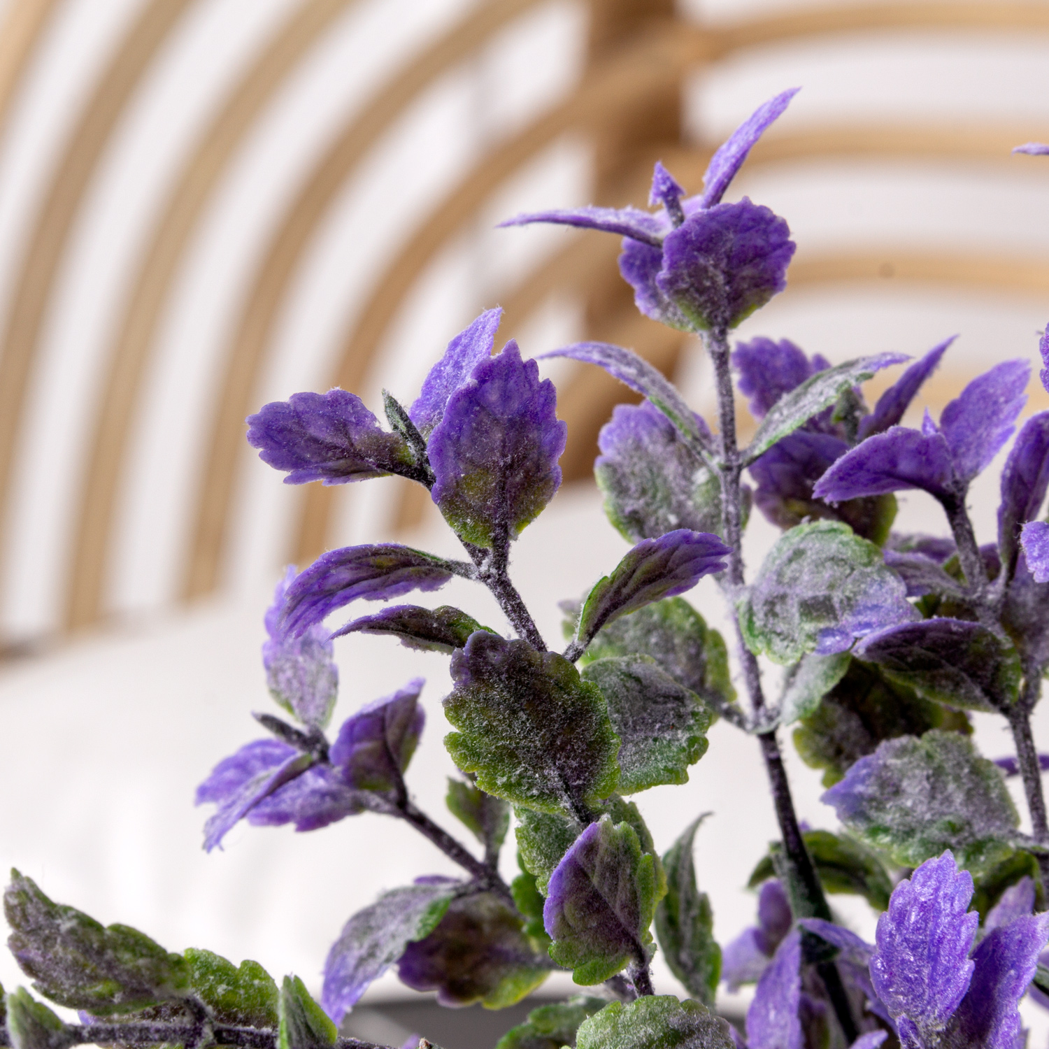 ЦС28/190-2(F) Зелень искусственная в кашпо, фиолетовая с патиной_3