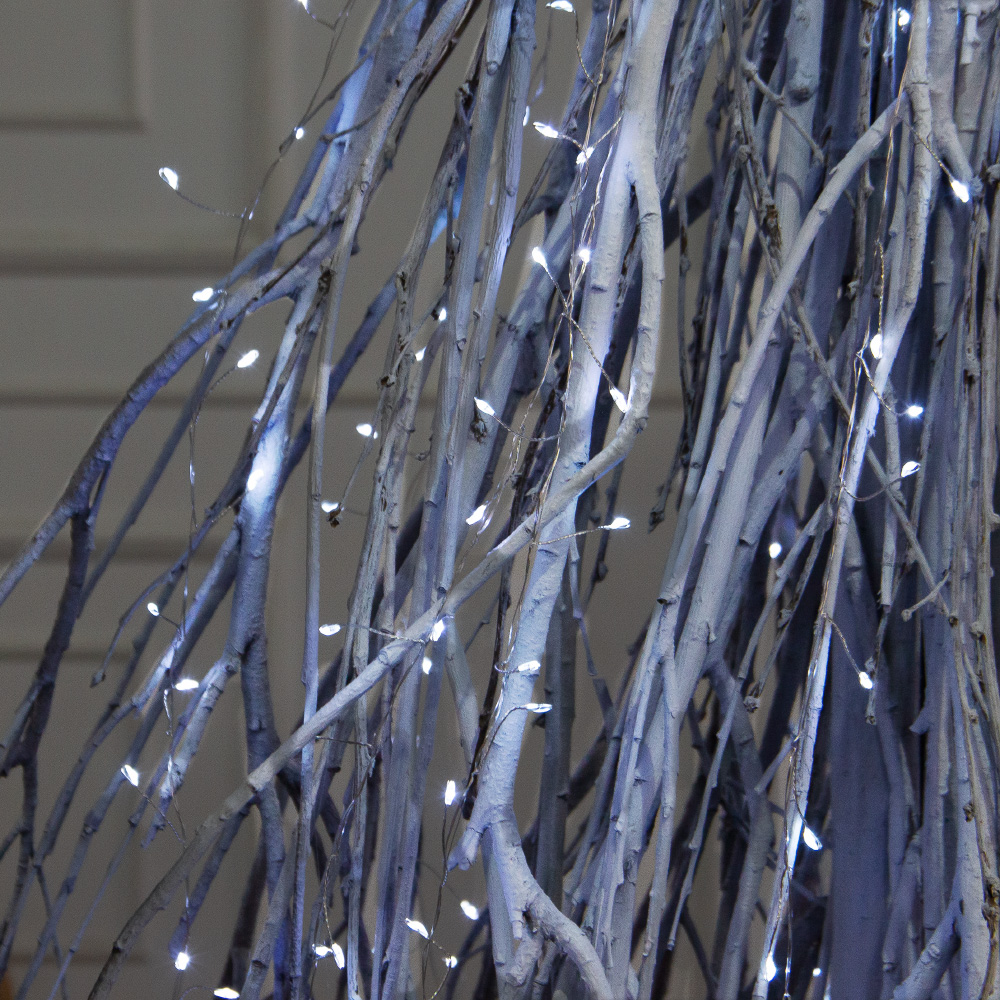 170/РН/СВ03х(Пр)(F) Ель в скандиновском стиле с гирляндой Роса h170см, белая_6