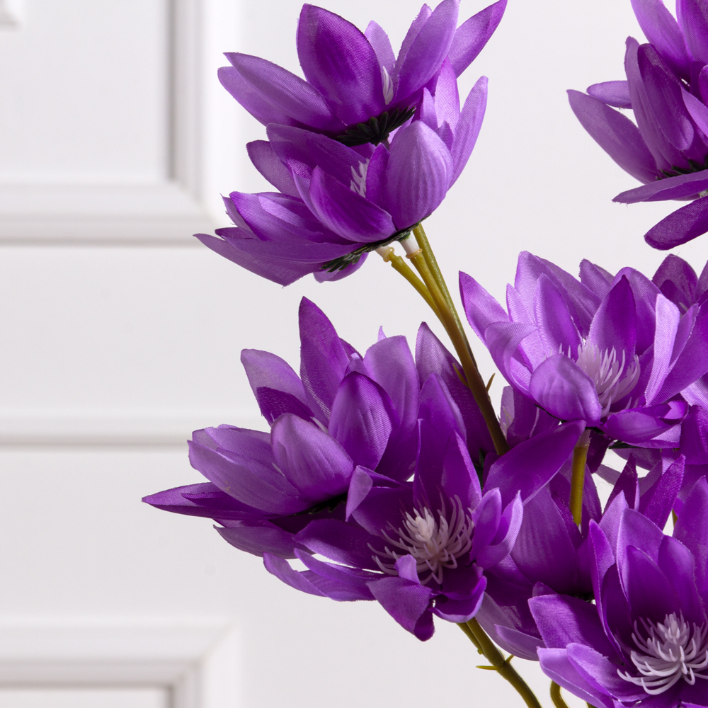 7141А/0443-10/17Р Морозник искусственный ветка 10 голов, h55см, фиолетовый_2