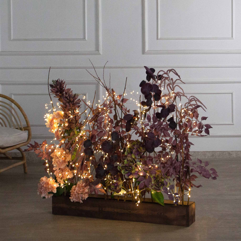 К548/СВ03(Пр)(F) Композиция искусственная на основании с гирляндой 