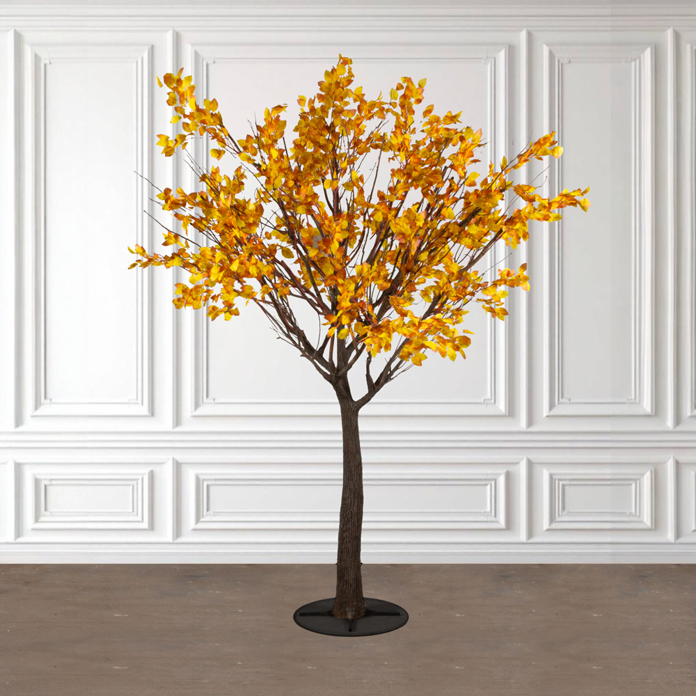 320Гбст/разб/РН/640-1(F) Дерево искусственное интерьерное лиственное h320см d240см, жёлтое_2