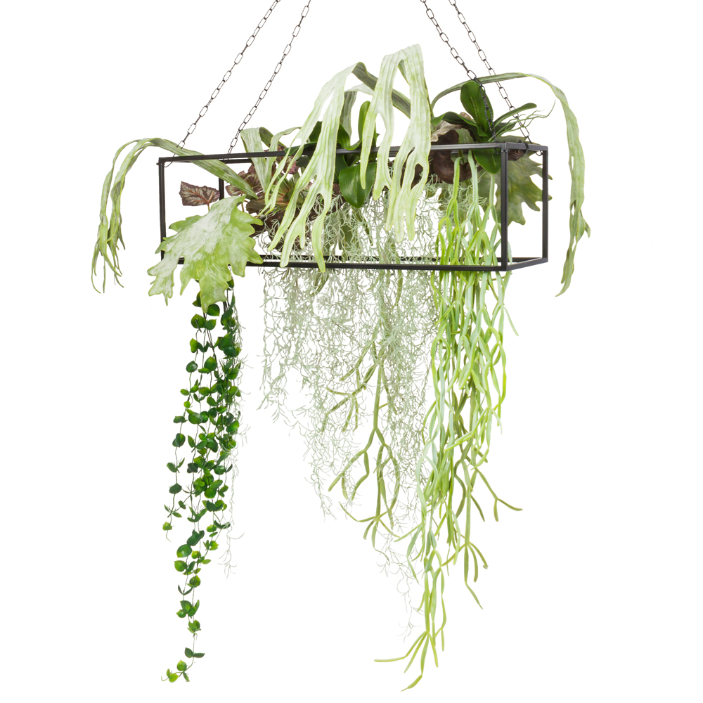 КМП6 Композиция микс с оленьими рогами на металлической подставке 75*22*h22_1