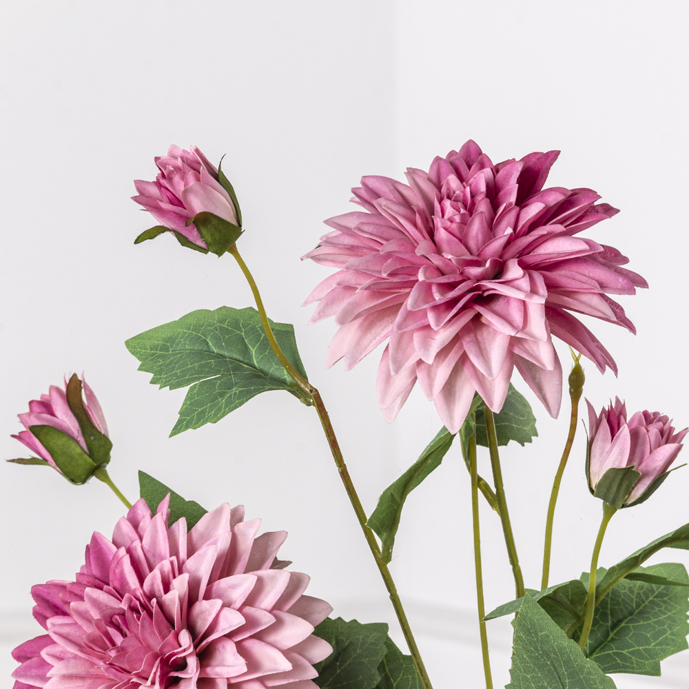 7141А/9120-24/8Р Георгин искусственный 1 голова, 1 бутон, h65см, сиреневый_3