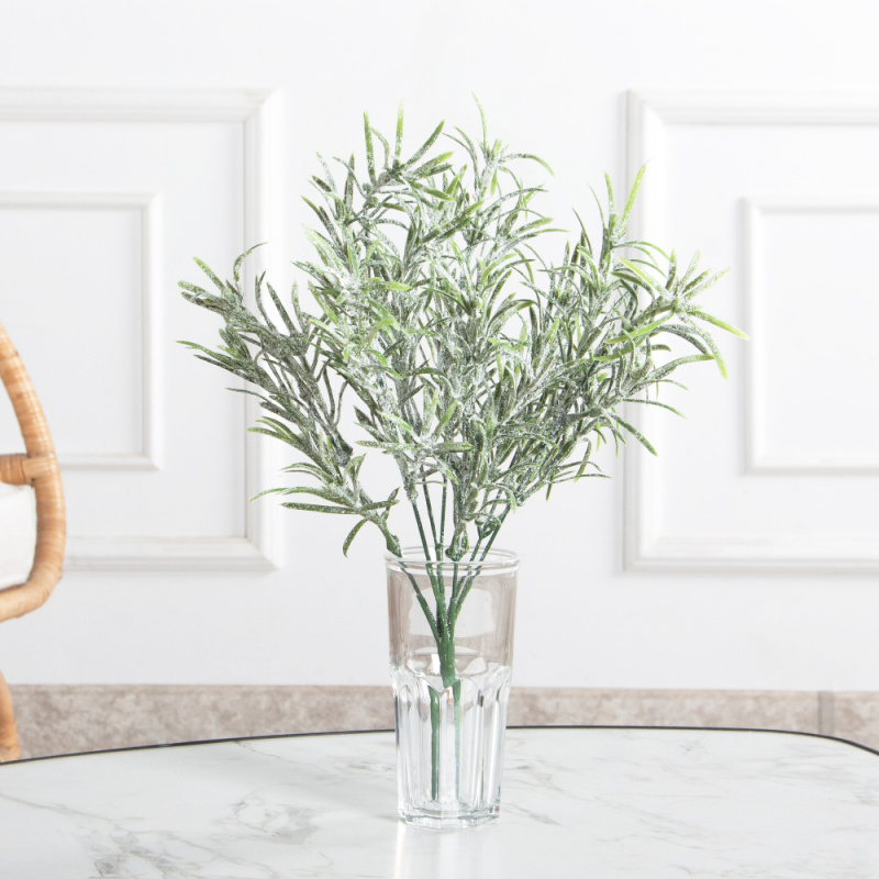 736А/0424-21(F) Розмарин заснеженный НГ с блёстками узк.лист 7частей, h35см(27+8)_1