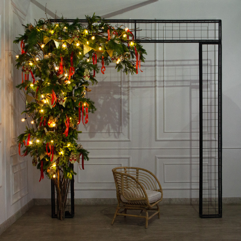 ДЛ197/СВ04(Пр)(Fix)(F)Декор вх.группы h280см н/прут, прист.,с гир.ретро и матрешками в русс. стиле_4