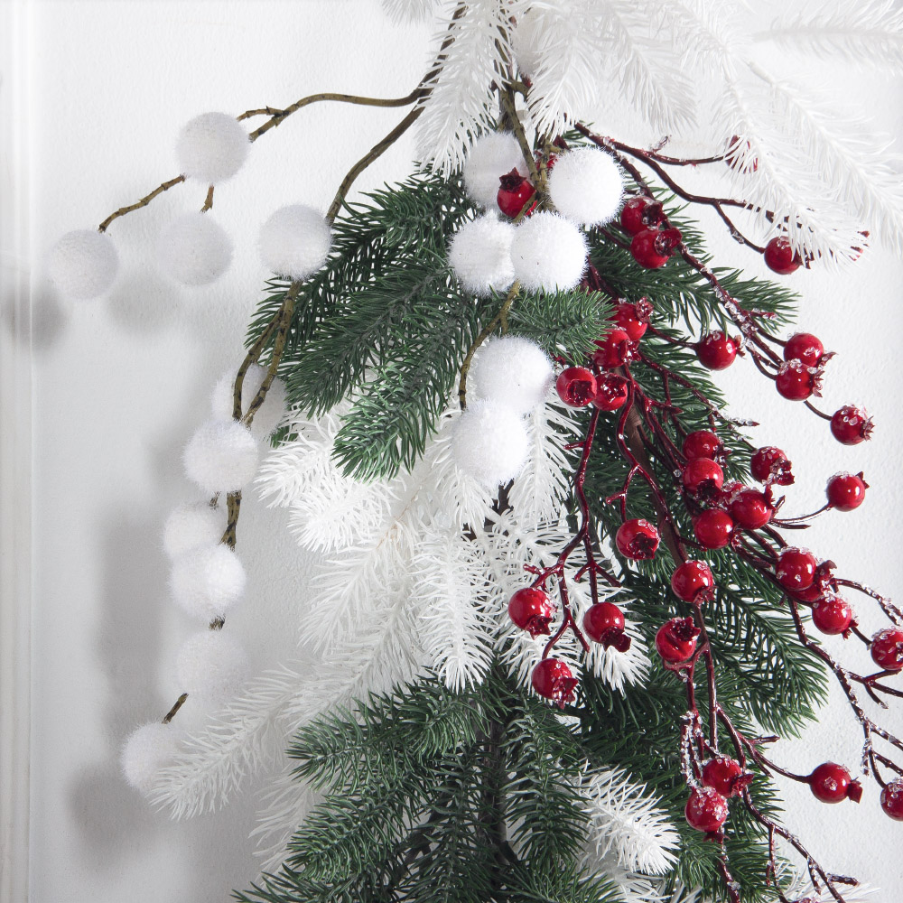 Л183(Пр)(F) Лиана искусственная НГ с красно-белым декором L100см_4