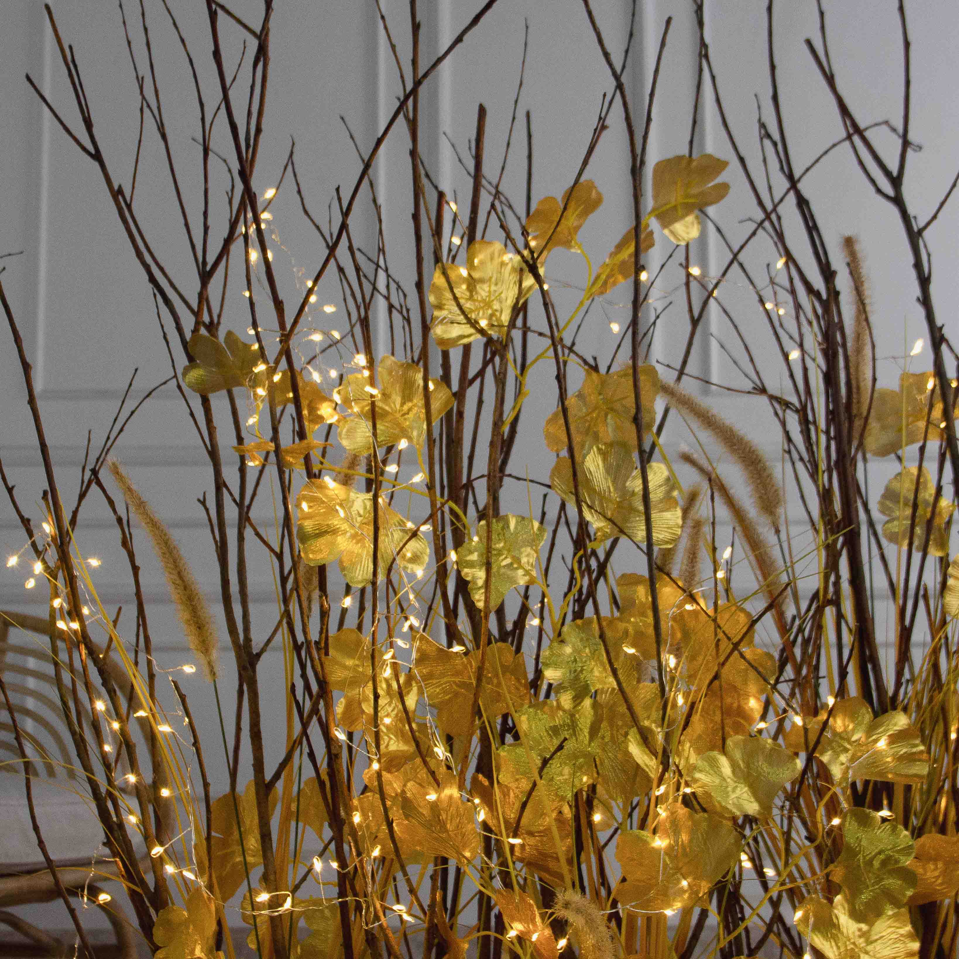 К/СВ03/541(Пр)(F) Композиция искусственная с гинкго на основании, золото_4