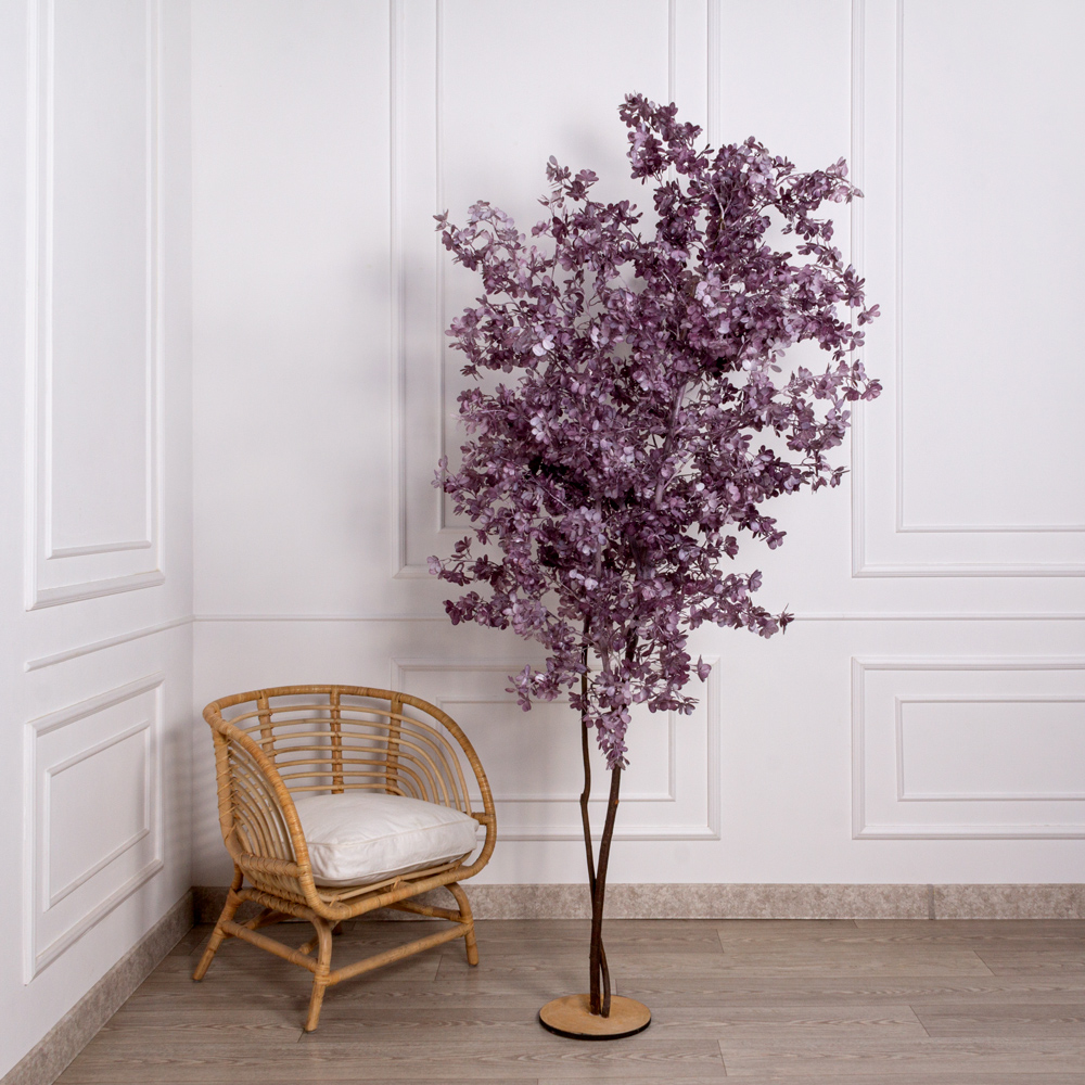 250/РН/364 Дерево искусственное интерьерное h250см, пепельно-пурпурное_1