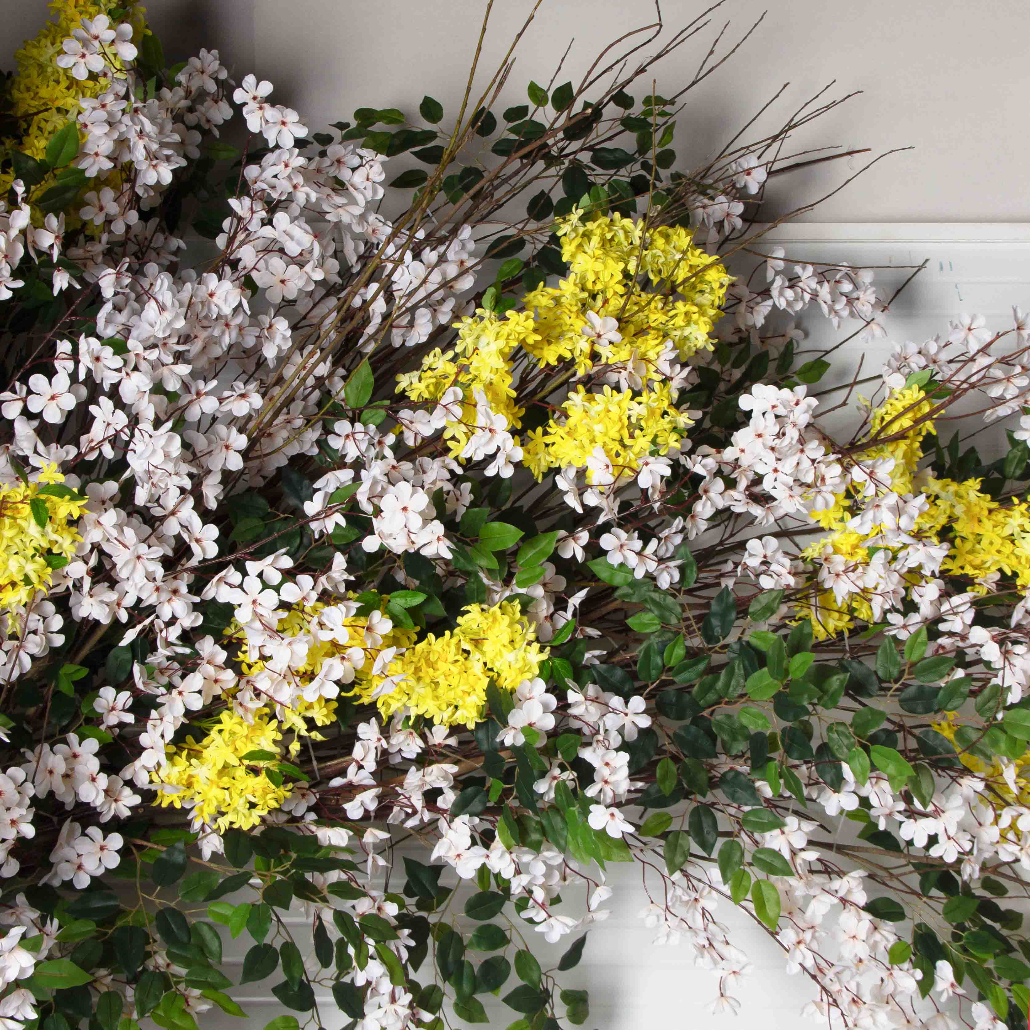 ДЛ159(F) Декор входной группы цветочный h 320 см на стволах, пристенный_7