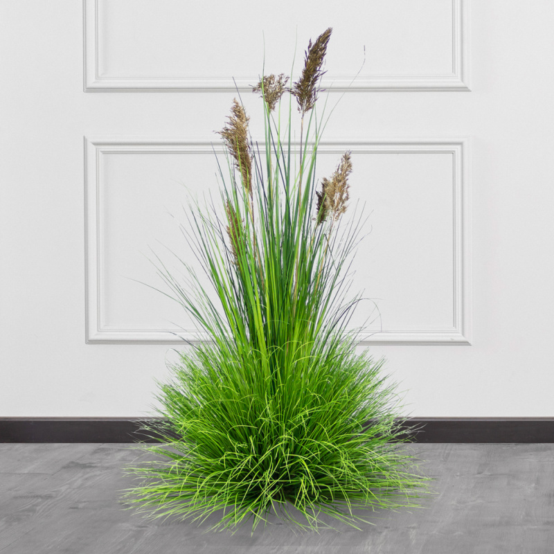 К347/1(з.) Композиция трава Осока на кочке d15см_4