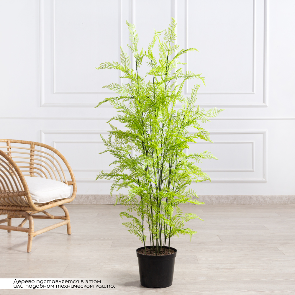130/К/Я3/204(F) Папоротник Даваллия 3-ярусный куст h-130см (латекс)_1