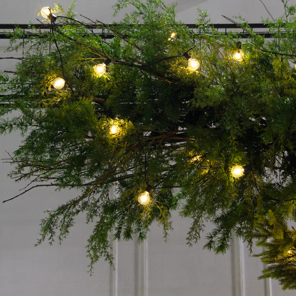 ДЛ182/СВ04(Пр)(Fix)(F)Декор вход.группы хвойный h290см н/прутьях, прист.с ретро-гирляндой_5