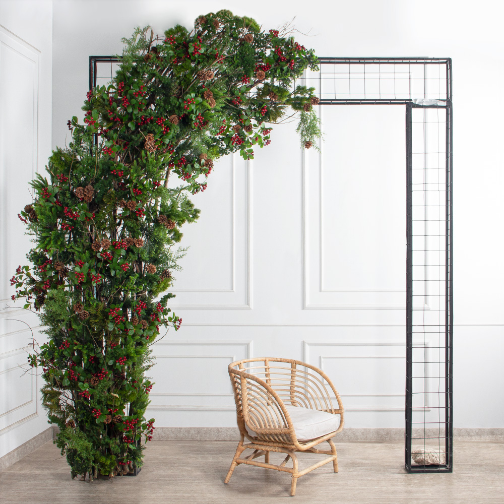 ДЛ175-2(з)(F) Декор входной группы h 260 х L 210  см на прутьях,пристенный, разборный_4