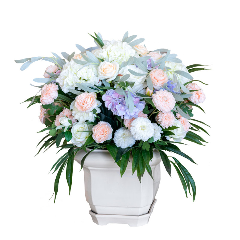 К37 Композиция цветочная на основании 26*26см_1