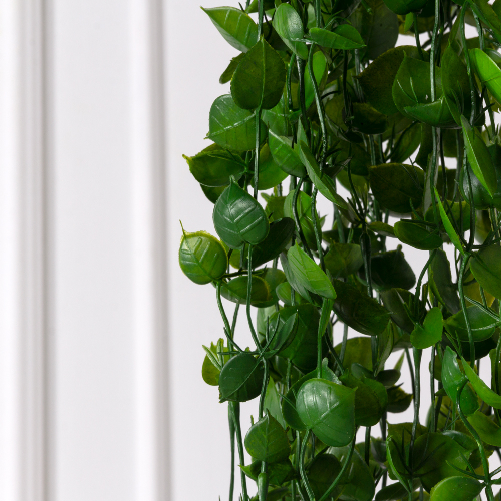 КС88/1 Самшит искусственный с ресничками ампельный в кашпо_1