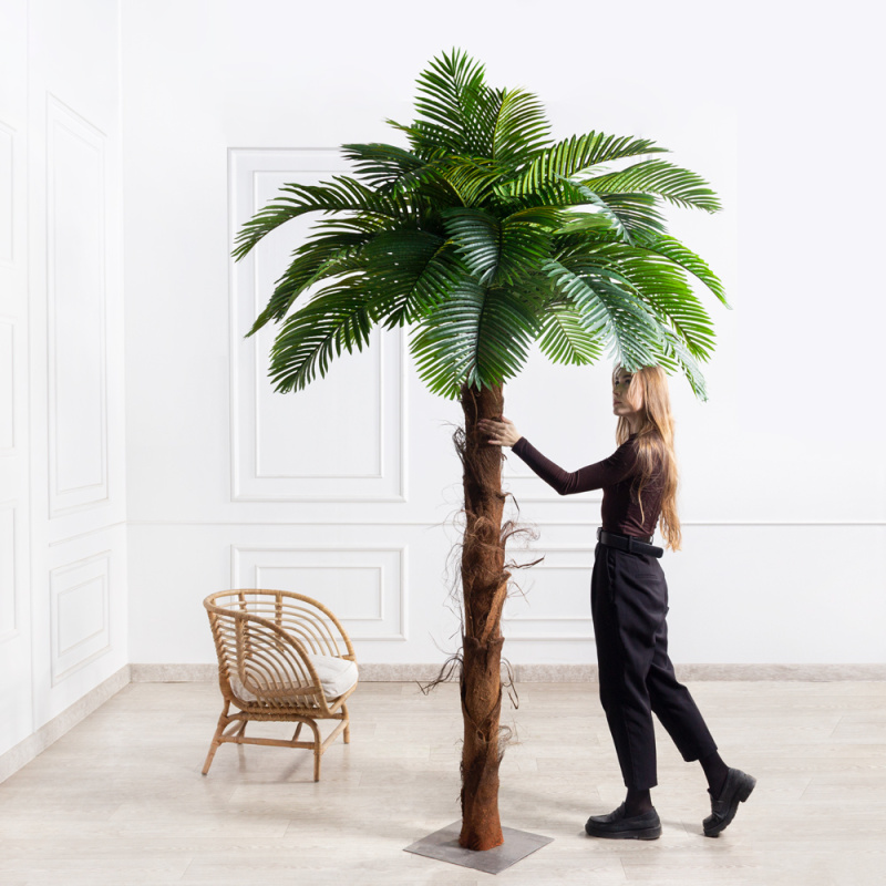 ПС260/49-2(з)(F) Пальма Арека искусственная h260см d170см на основании 40х40см