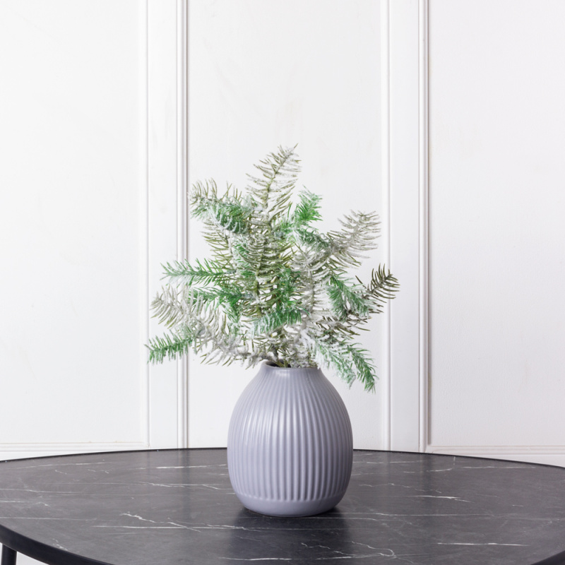 736/9271-01Р Ветка НГ заснеженная сосна+ель, h38см (ширина 24-26см)