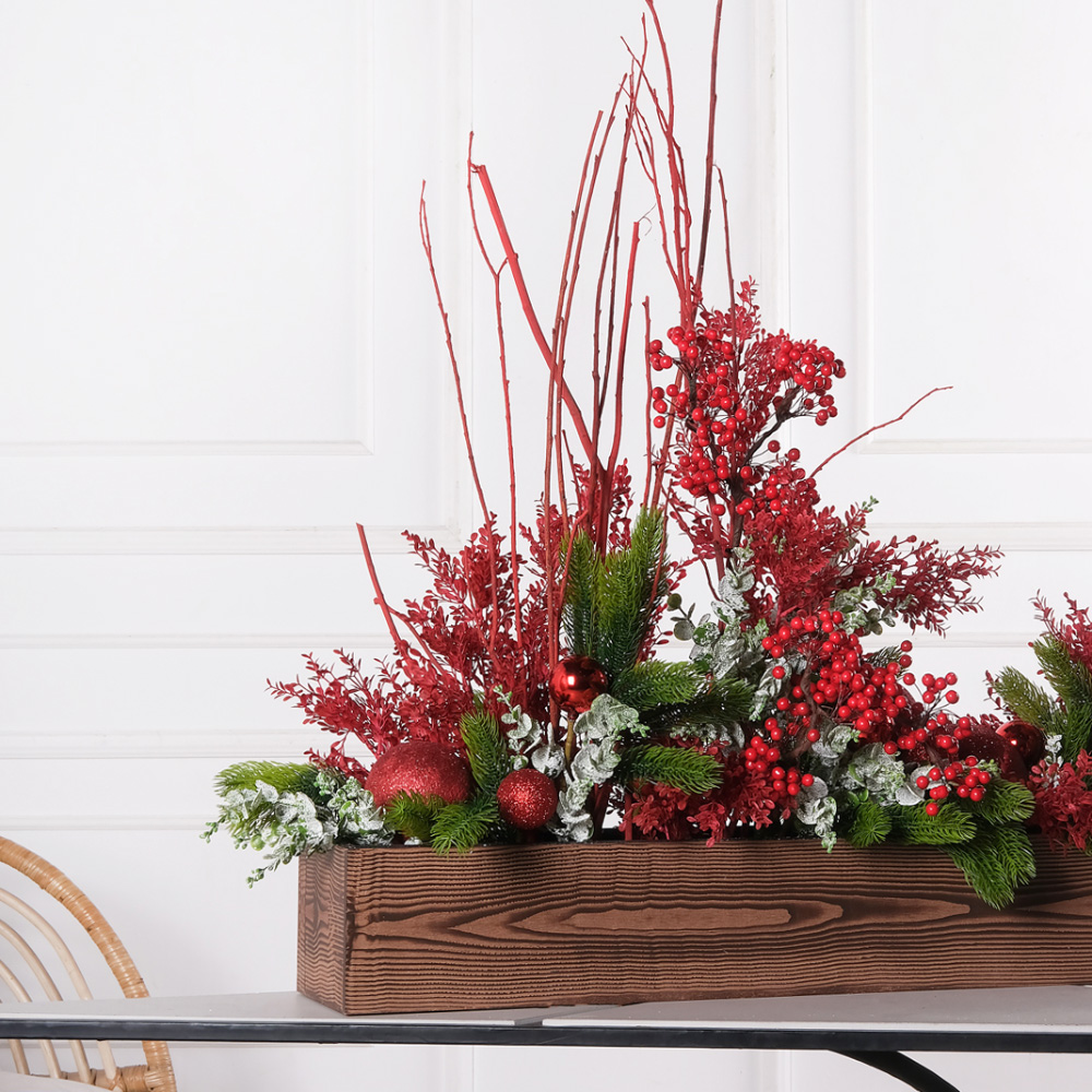 К557(Пр)(F) Композиция искусственная НГ бордово-красная на основании_3