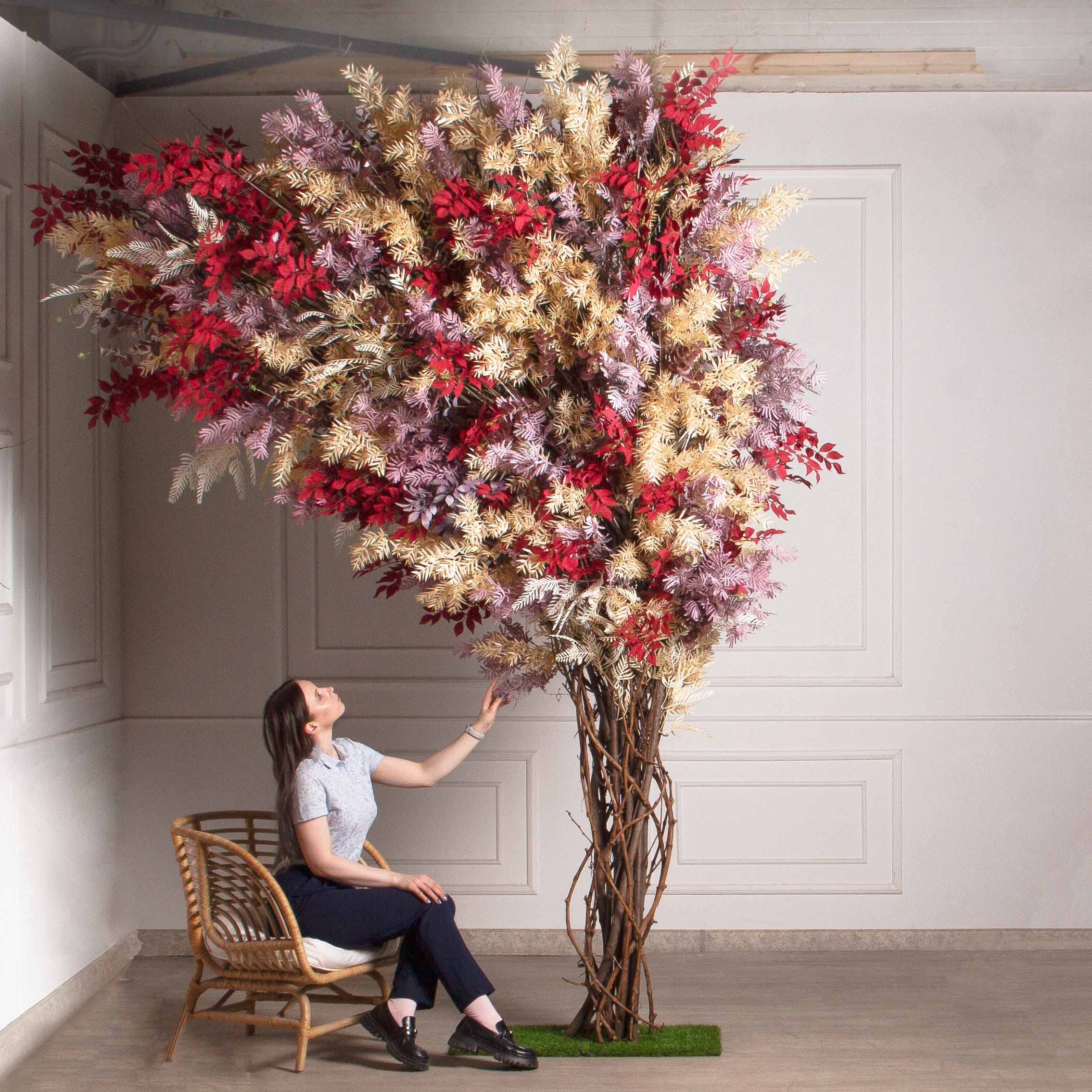 300/РН/601/505/507(з)(Пр)(F) Дерево искусственное h300см, d150см, бордовое_6