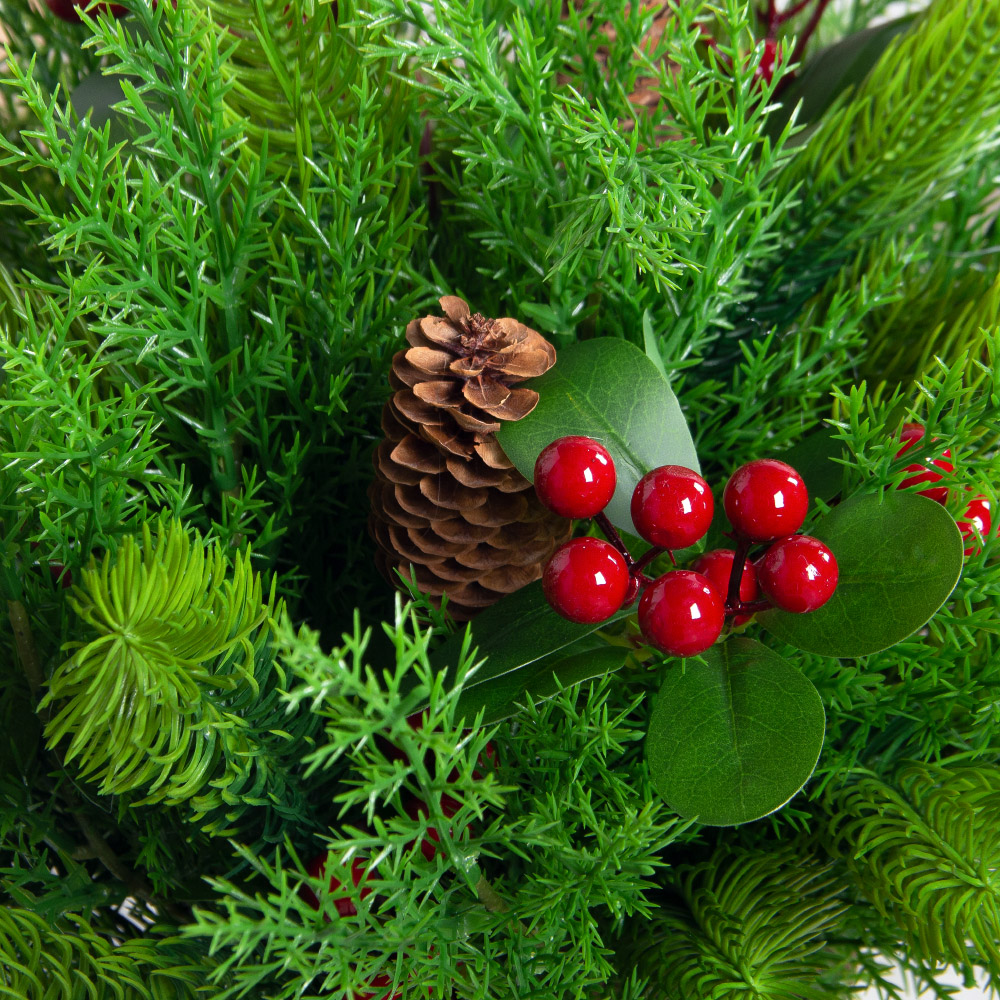 КНг57-6(з)(F) Композиция НГ искусственная с ягодами на основании d15 h10см_5