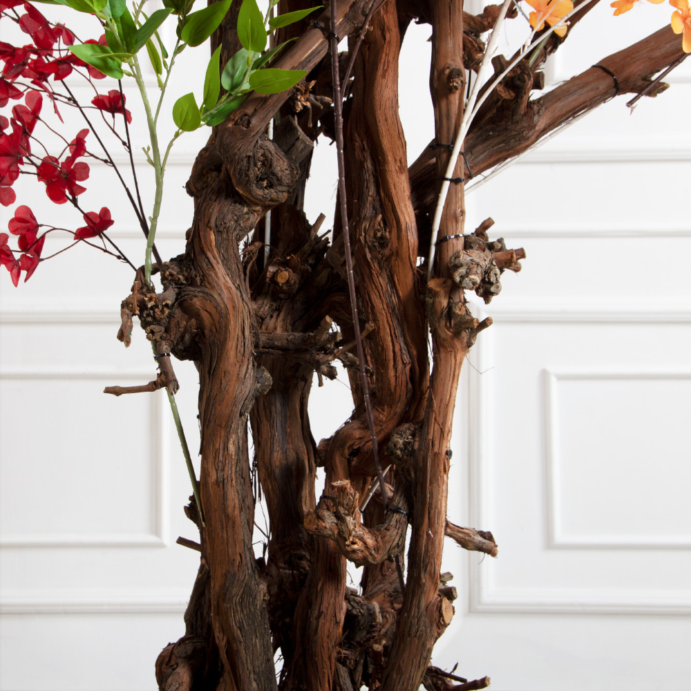 320/ОС/658/522(Пр)(F) Дерево искусственное интерьерное, пристенное h320см, красно-оранжевое_5