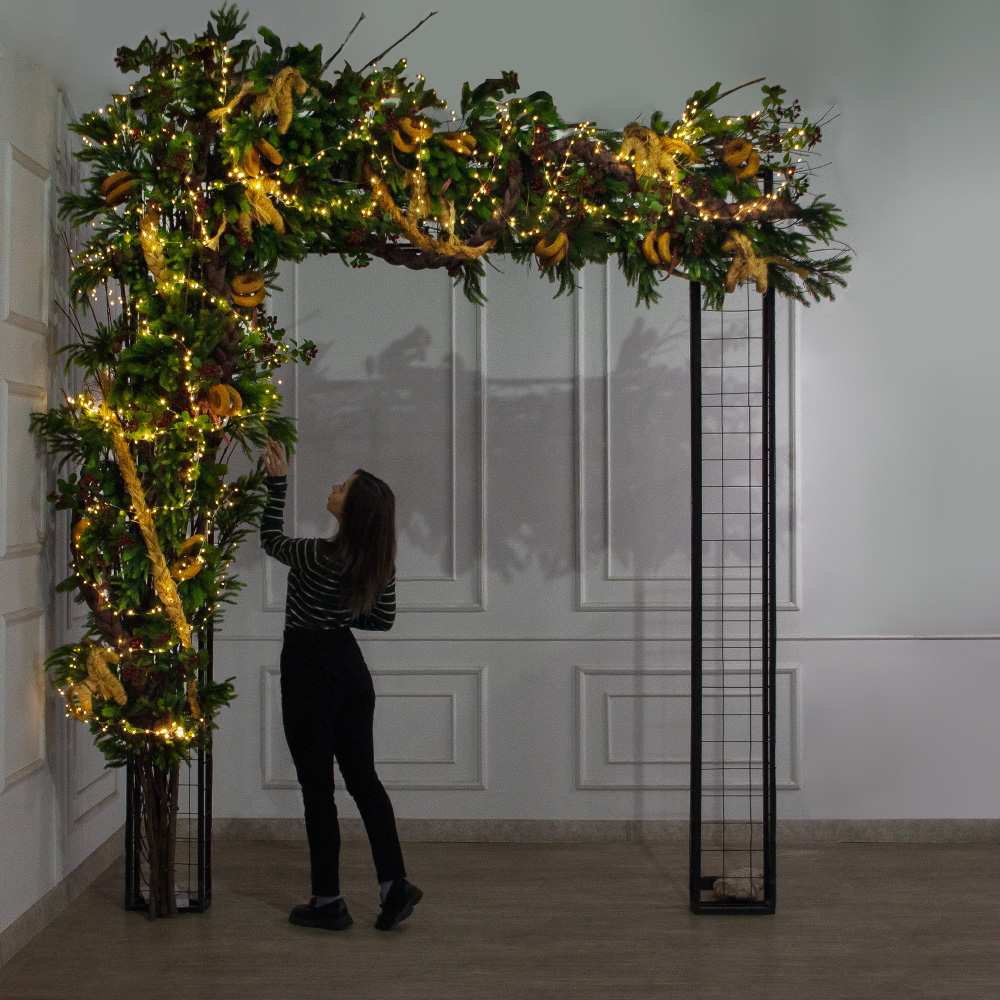 ДЛ193/СВ03т-1(Пр)(Fix)(F) Декор вход.груп. h330 н/прутьях,прист.с гир.Роса в русс.стиле,беж-корич._3