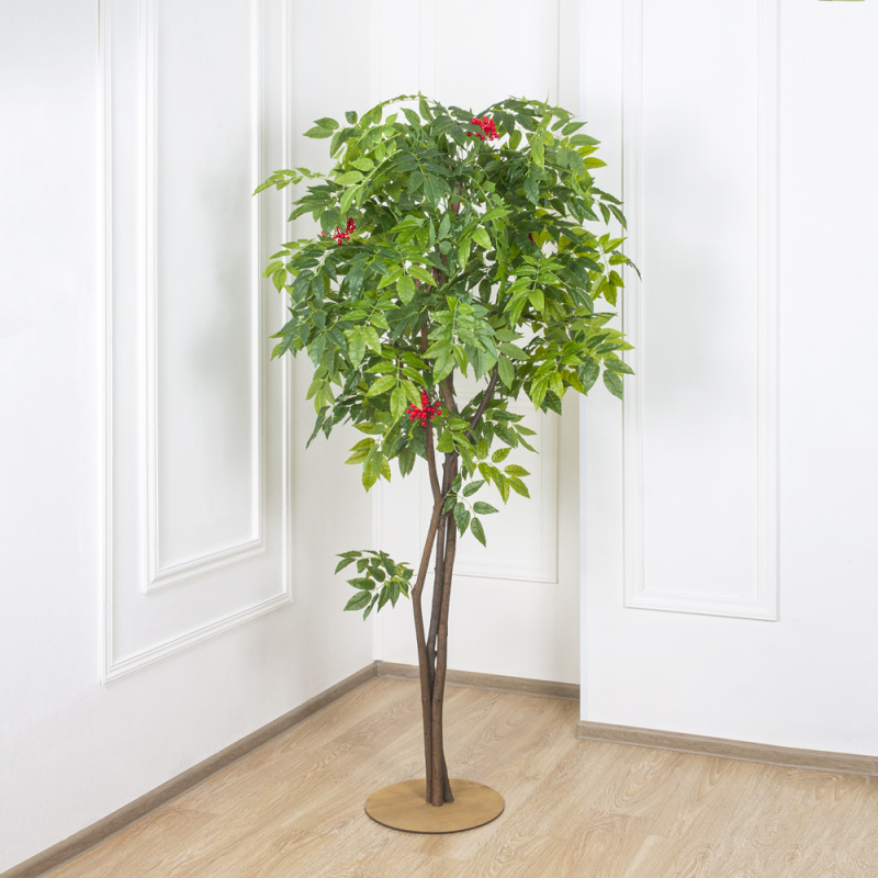 200/РН/180 Дерево искусственное Рябина с плодами h200см_3