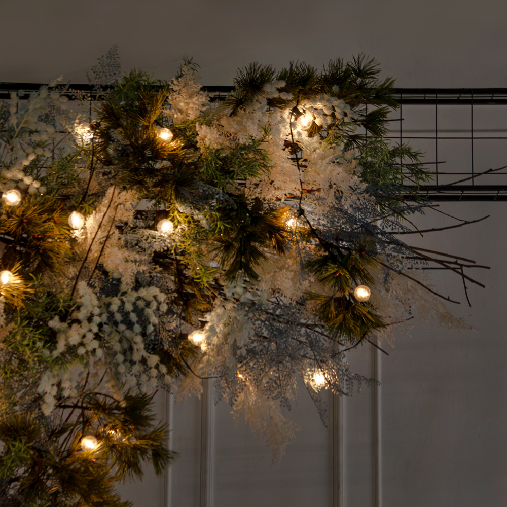 ДЛ187/СВ04(Пр)(Fix)(F)Декор вход.группы h290см н/прутьях, прист.с ретро-гирляндой,бело-синий_5