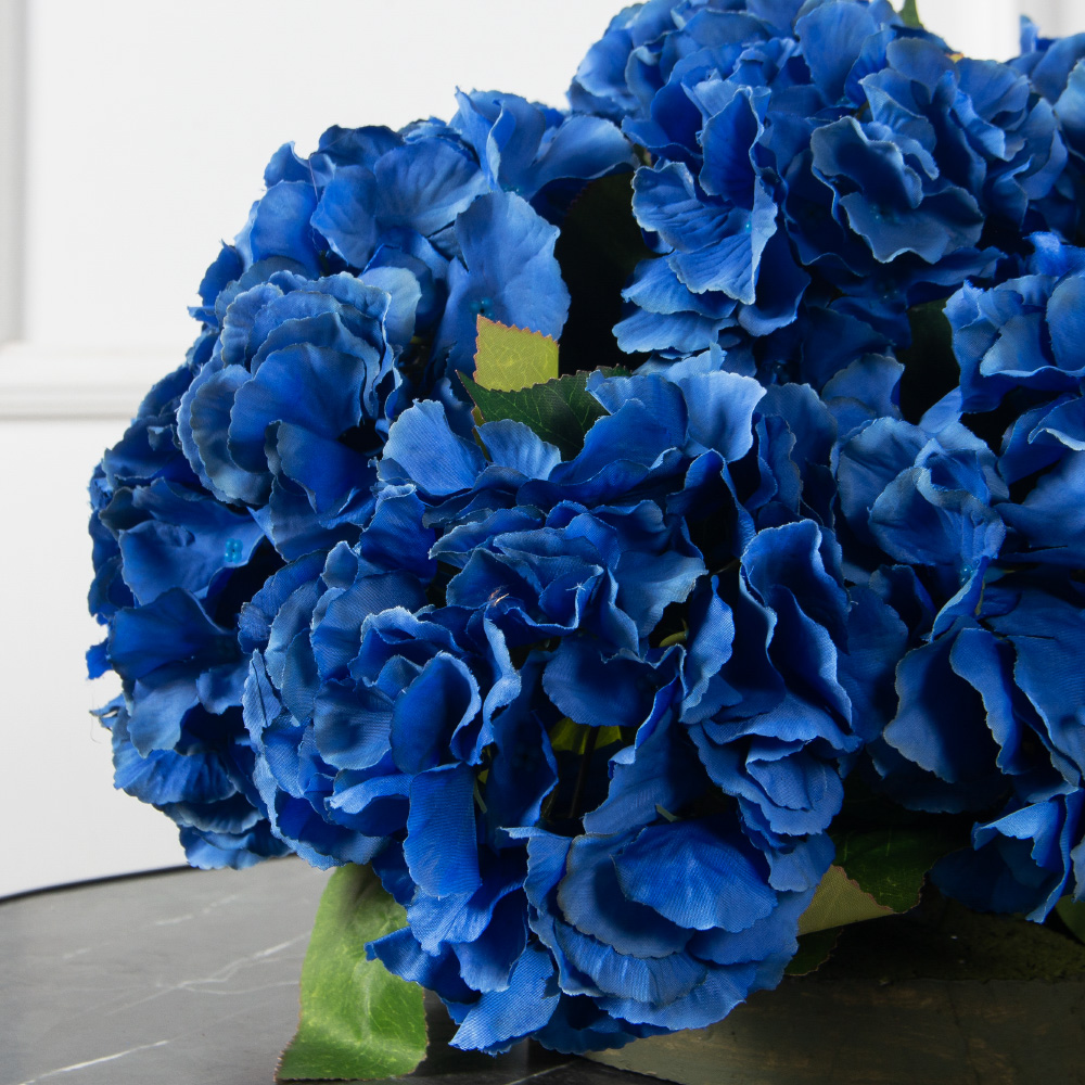 ВМ107-2(з)(F) Композиция искусственная с гортензией h29 см d 35 см на вставке h 3  d 20_3