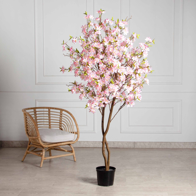 180/РН/491-2(з)(Пр)(F) Яблоня искусственная h180см,розовая_1