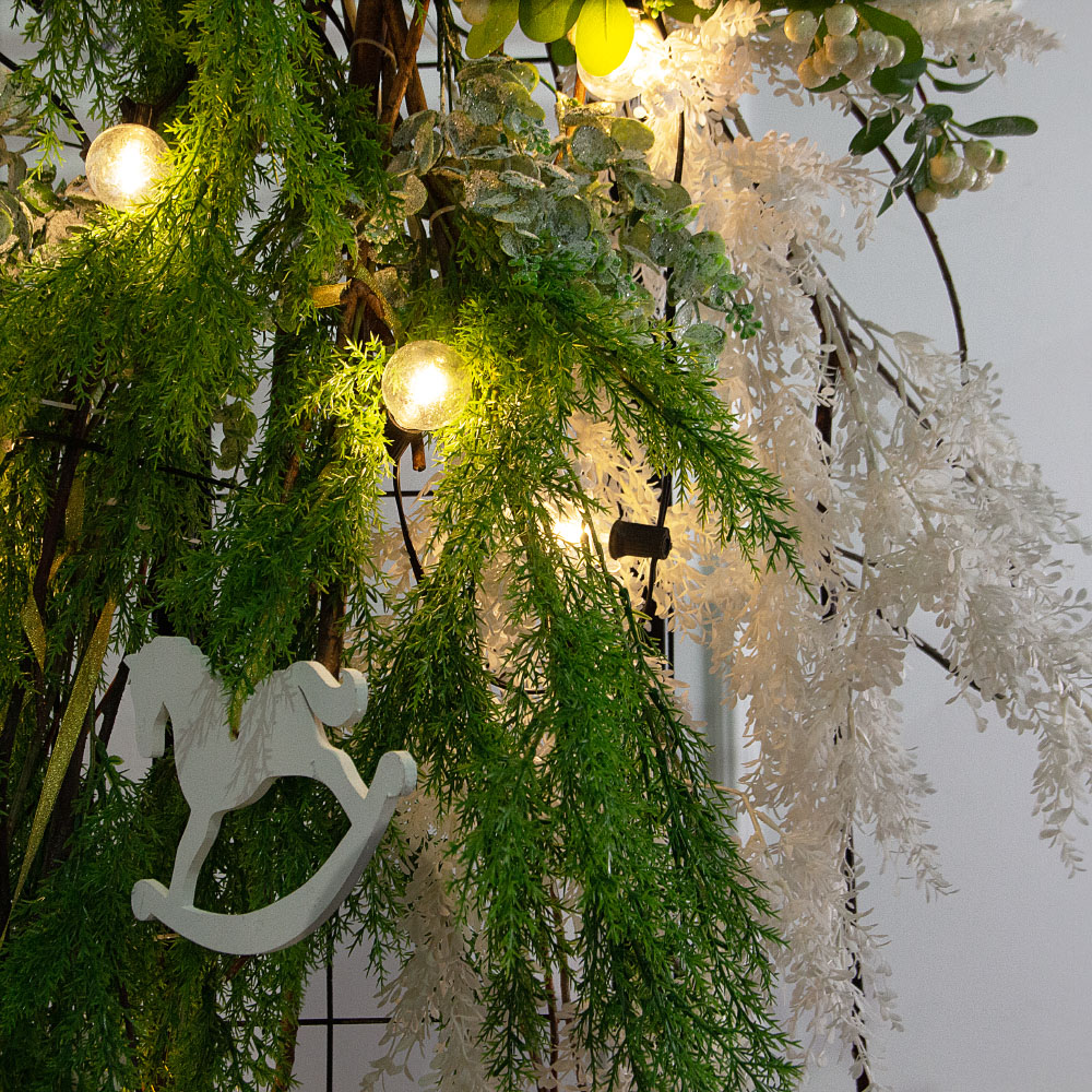 ДЛ192/СВ04(Пр)(Fix)(F)Декор вход.группы h200см н/прутьях, прист.с ретро-гирляндой, скандинав.стиль_6