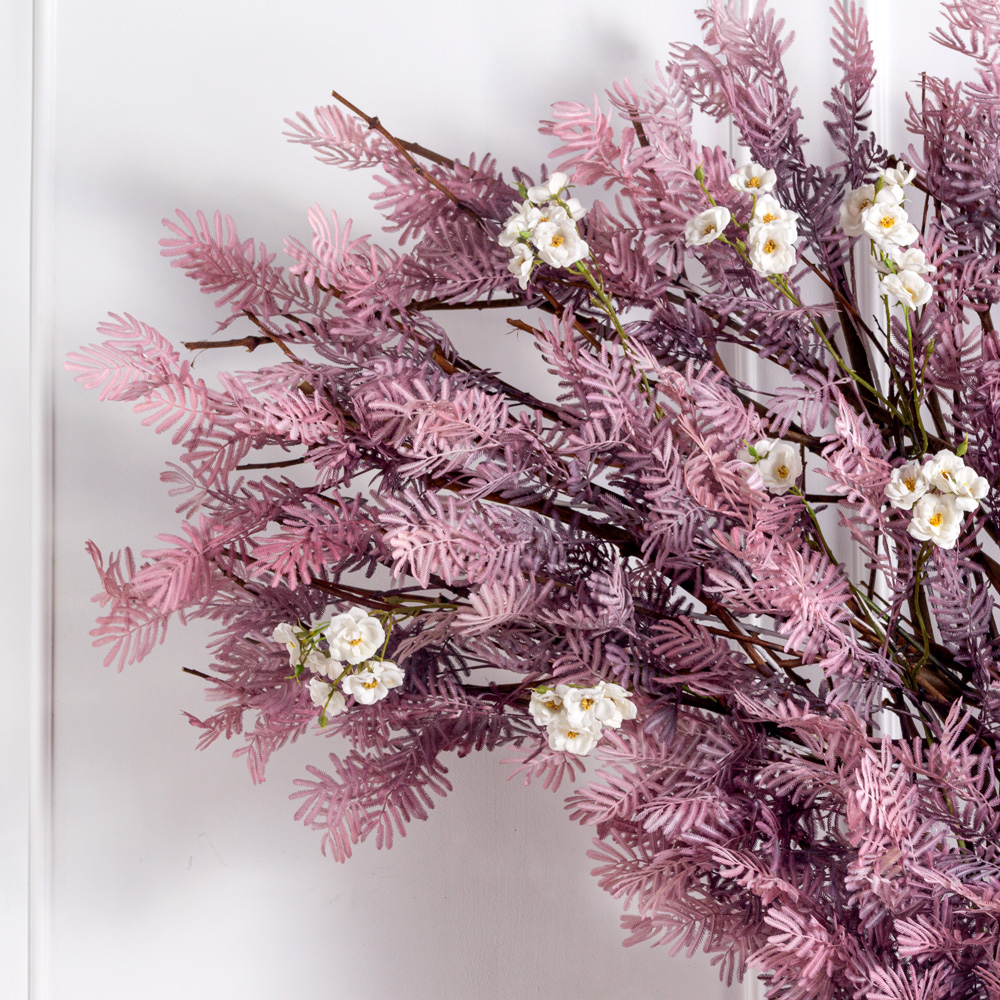 250ПР/РН/505/612(з)(F) Дерево искусственное интерьерное,  пристенное h250 d100см, пепельно-розовое_2