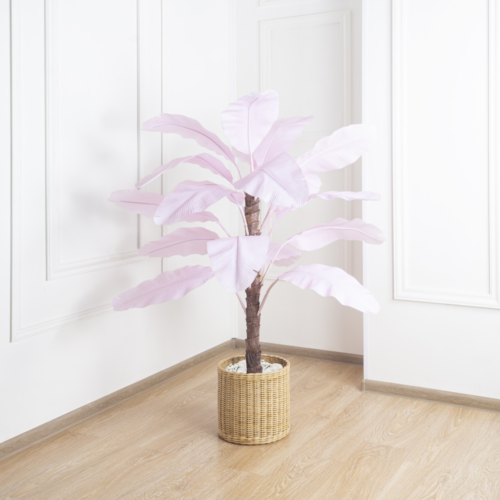 П120/356-2(з.) Банановая пальма розовая (силикон) h120см_8