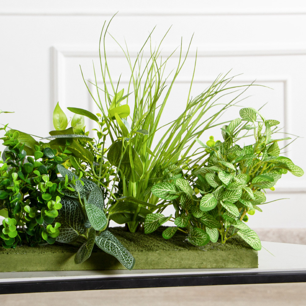 ВМ121(з)(F) Композиция искусственная Микс на вставке 94,5х15х3см_6