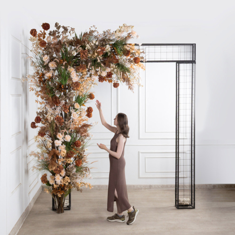 ДЛ170(Пр)(Fix)(F) Декор входной группы h300см на прутьях, пристенный, бежево-терракотовый_1